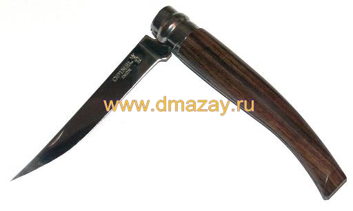 Нож филейный складной Opinel (ОПИНЕЛЬ) Rosewood (Красное дерево) handle Slim knife in a oak case 712 (Effile 10 Hetre) с длиной лезвия 10 см    